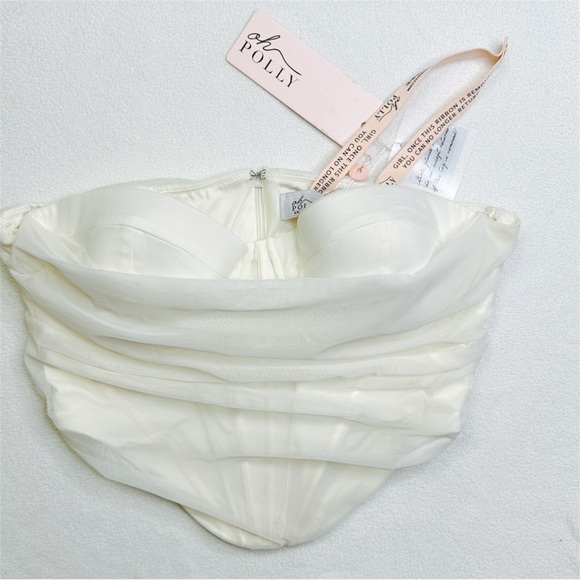 💫•NWT•Oh Polly First Impression Mesh Overlay Corset Top - Picture 3 of 8